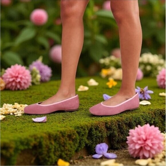 Seychelles City Streets Rose Suede Leather Ballet Flats Seychelles Size 10 - Picture 1 of 13